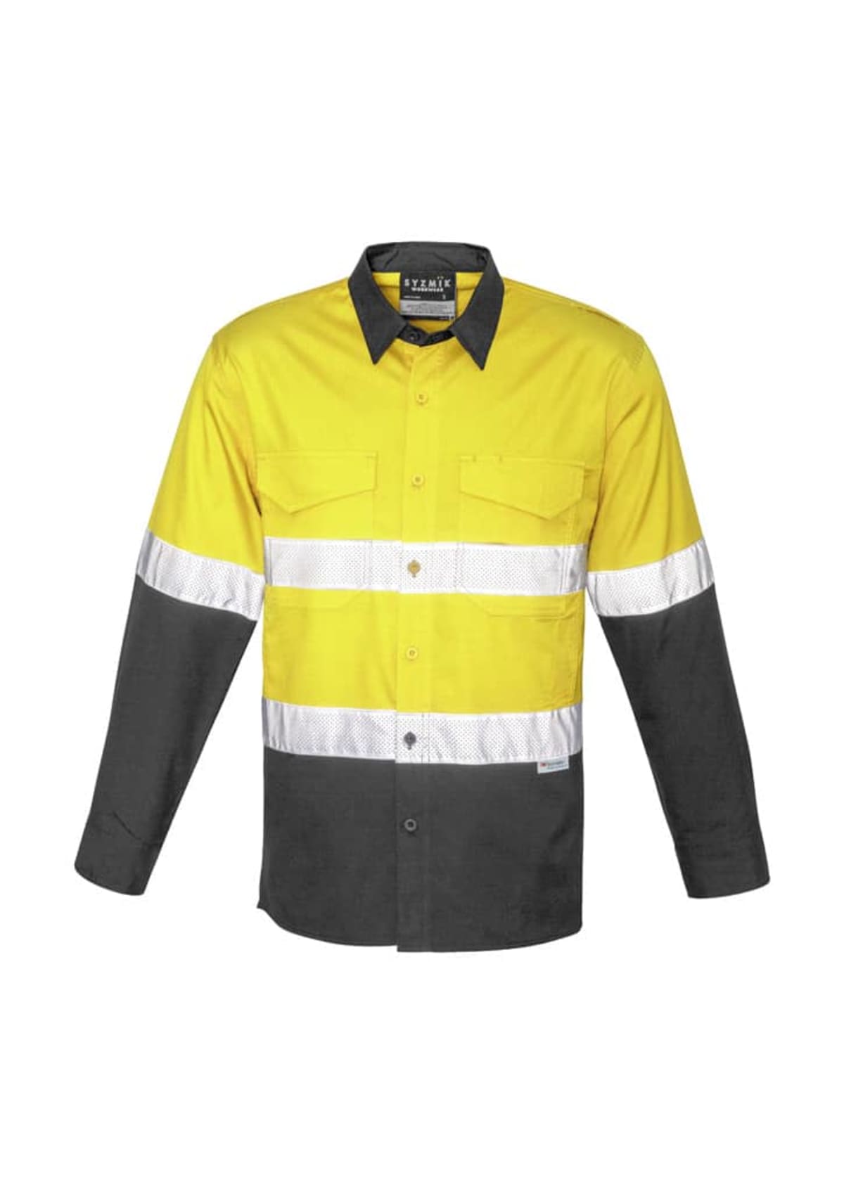 Mens Rugged Cooling Hi Vis Taped Long Sleeve Shirt