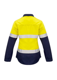 Womens FR Closed Front Hooped Taped Spliced Shirt