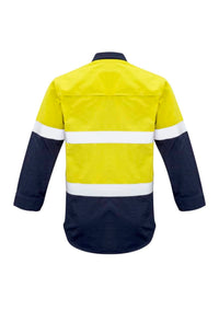 Mens Red Flame Hi Vis Shirt - Hoop Taped