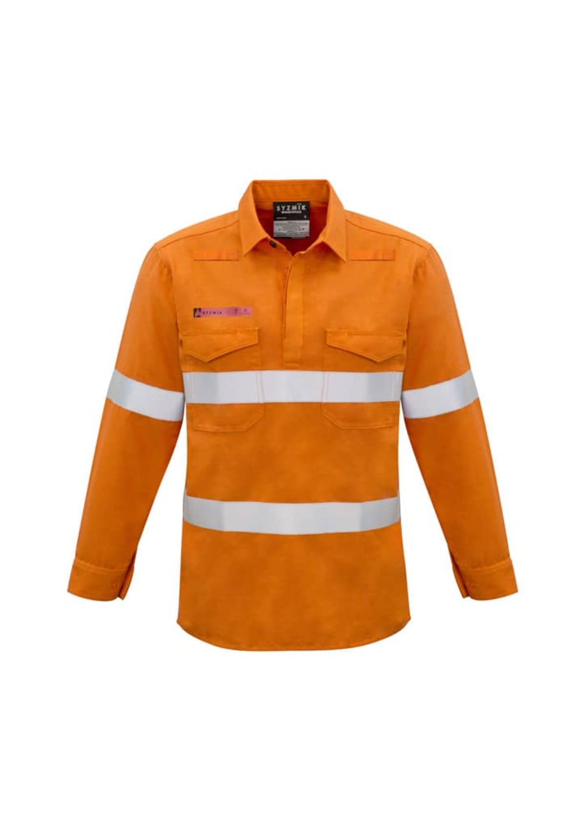 Mens FR Closed Front Hooped Taped Shirt