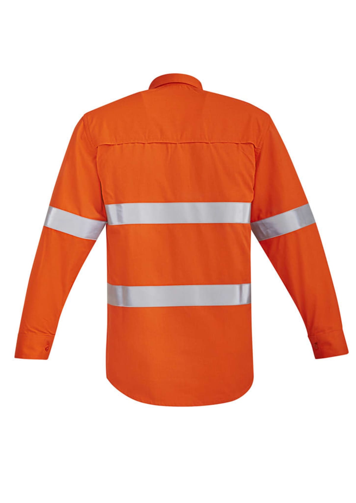 Mens Orange Flame Hi Vis Open Front Shirt - Hoop Taped