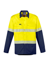Mens Rugged Cooling Hi Vis Segmented Tape Long Sleeve Shirt