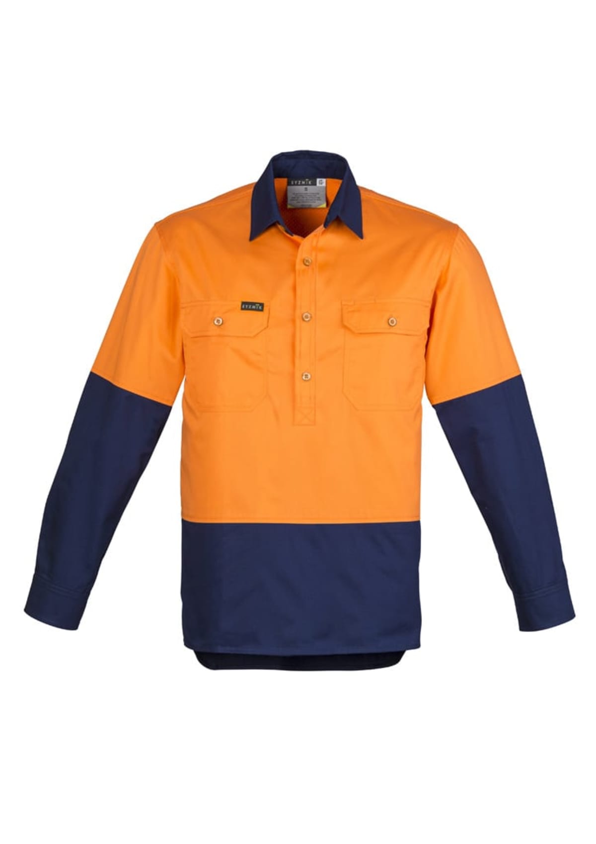 Mens Closed Front Long Sleeve Shirt