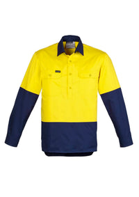 Mens Closed Front Long Sleeve Shirt