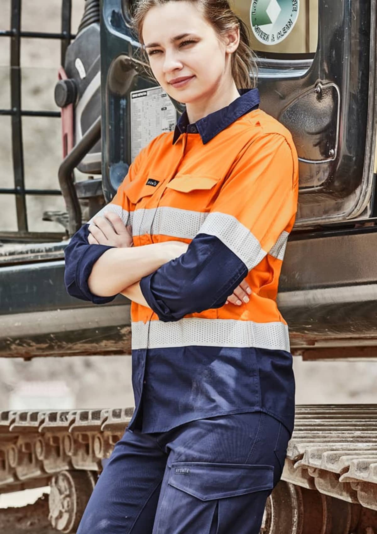 Womens Rugged Cooling Hi Vis Taped Long Sleeve Shirt
