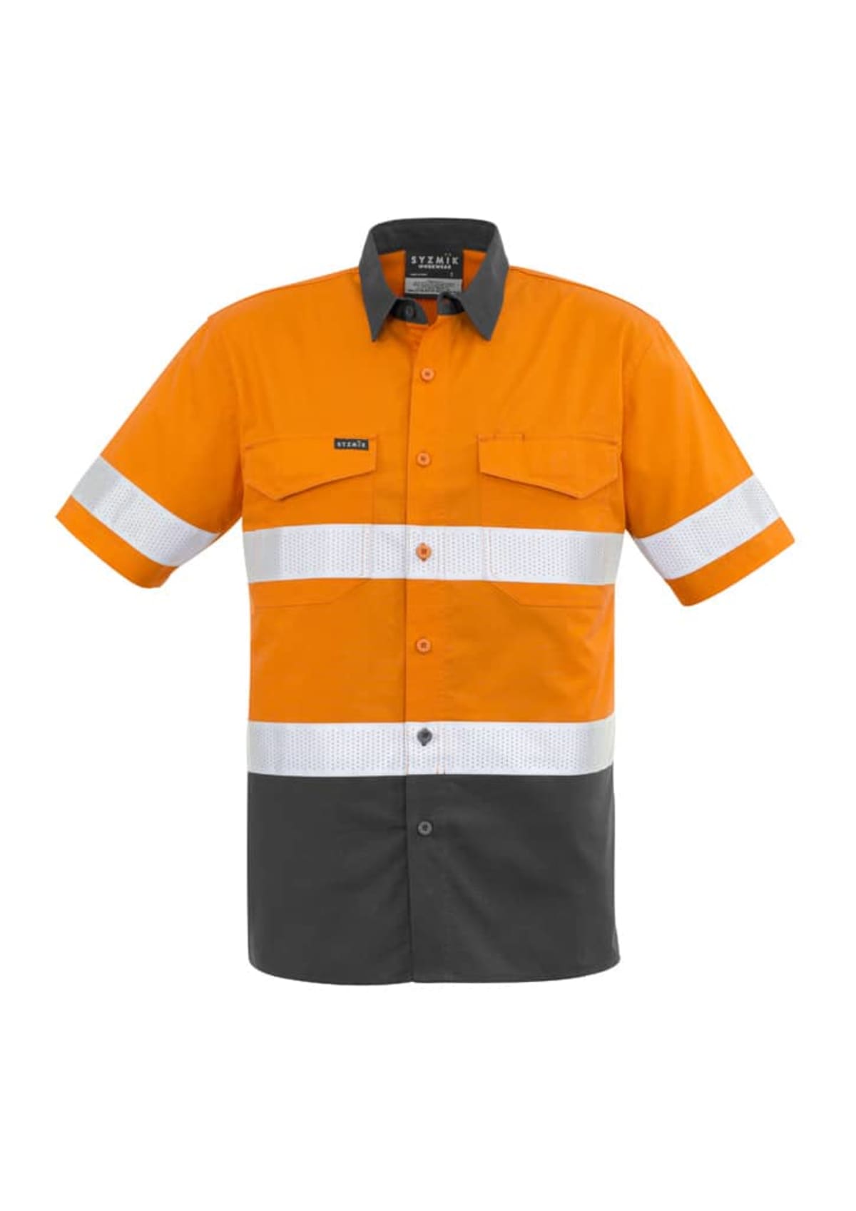 Mens Rugged Cooling Hi Vis Taped Short Sleeve Shirt