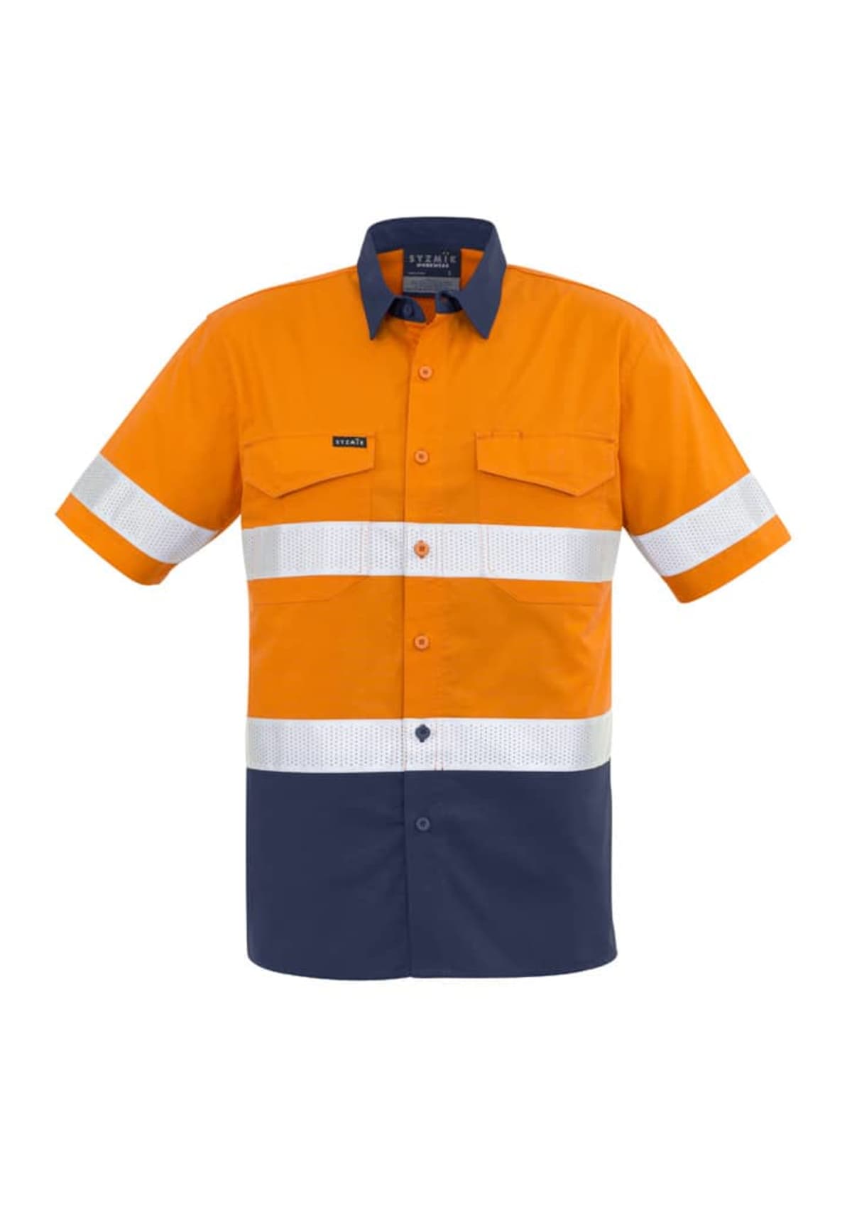 Mens Rugged Cooling Hi Vis Taped Short Sleeve Shirt