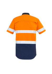 Mens Rugged Cooling Hi Vis Taped Short Sleeve Shirt