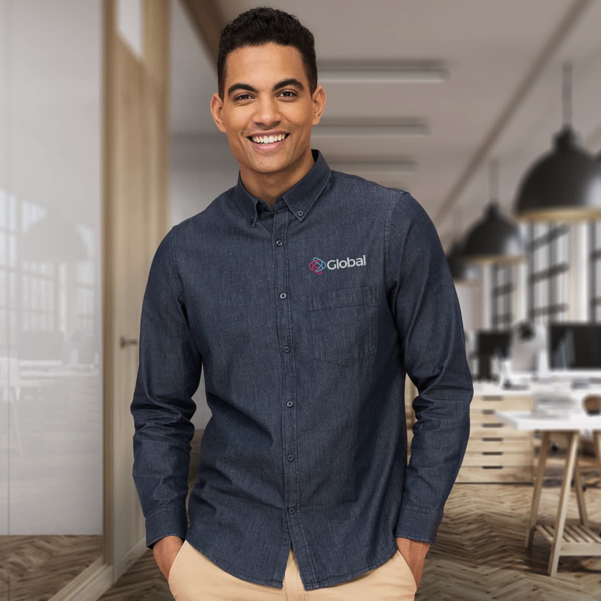 SOLS Barry Men's Denim Shirt