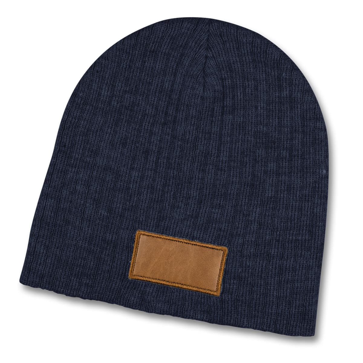 Nebraska Heather Cable Knit Beanie With Patch