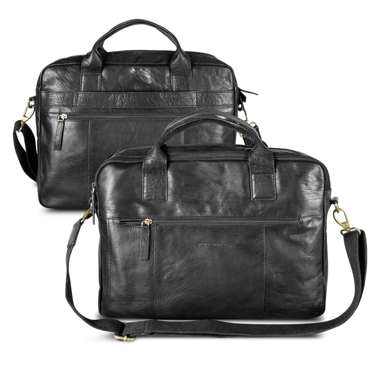 Pierre Cardin Leather Laptop Bag