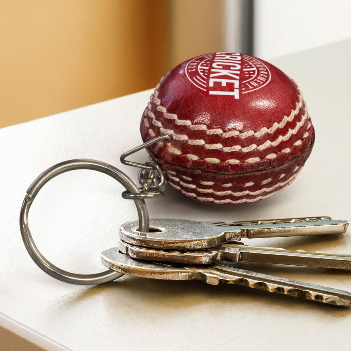 Cricket Ball Key Ring