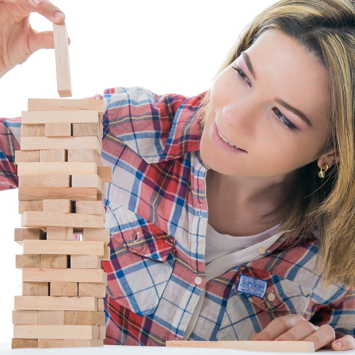 Tumbling Tower Wood Block Stacking Game