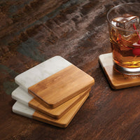 Marble & Bamboo Coaster