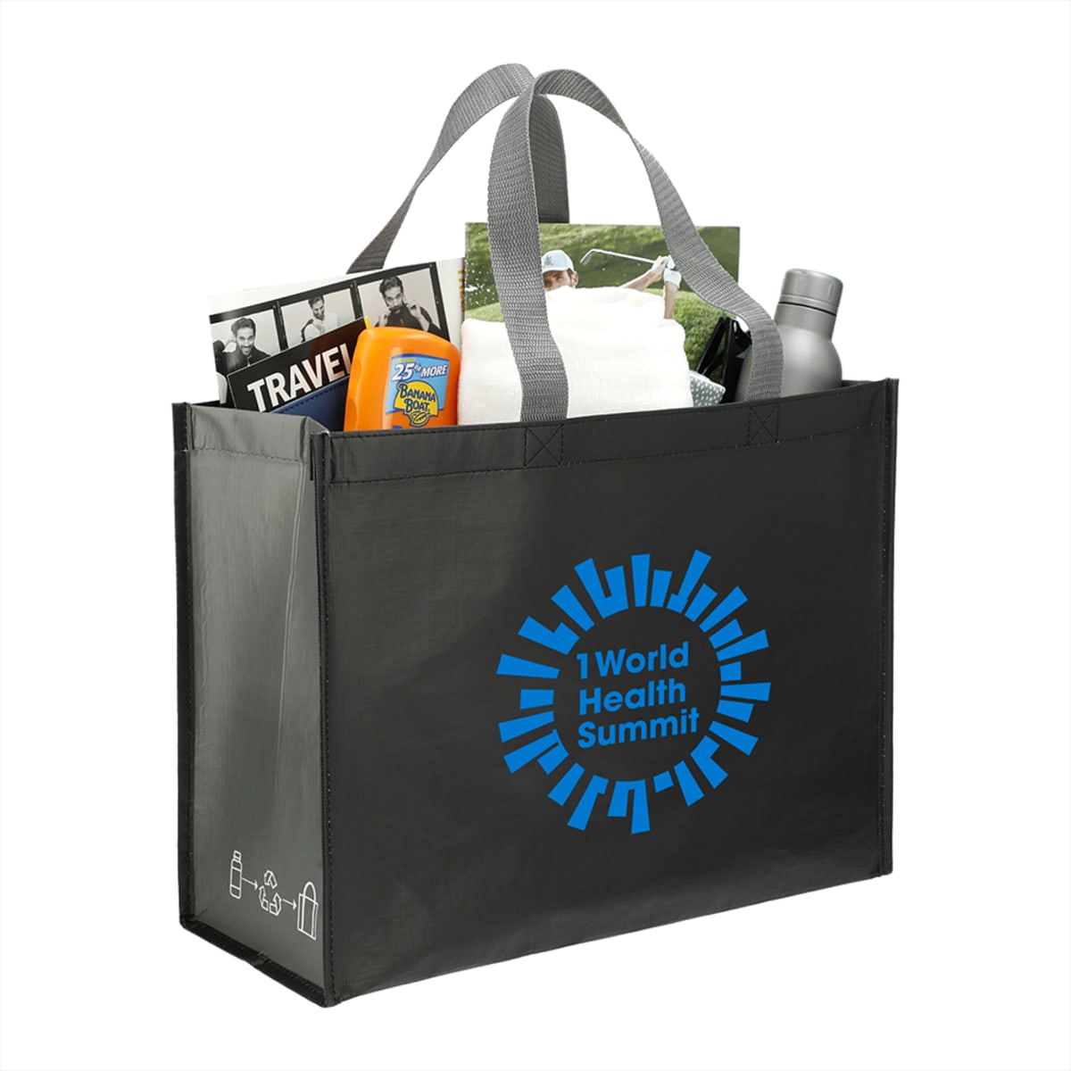 RPET Laminated Matte Non-Woven Shopper Tote