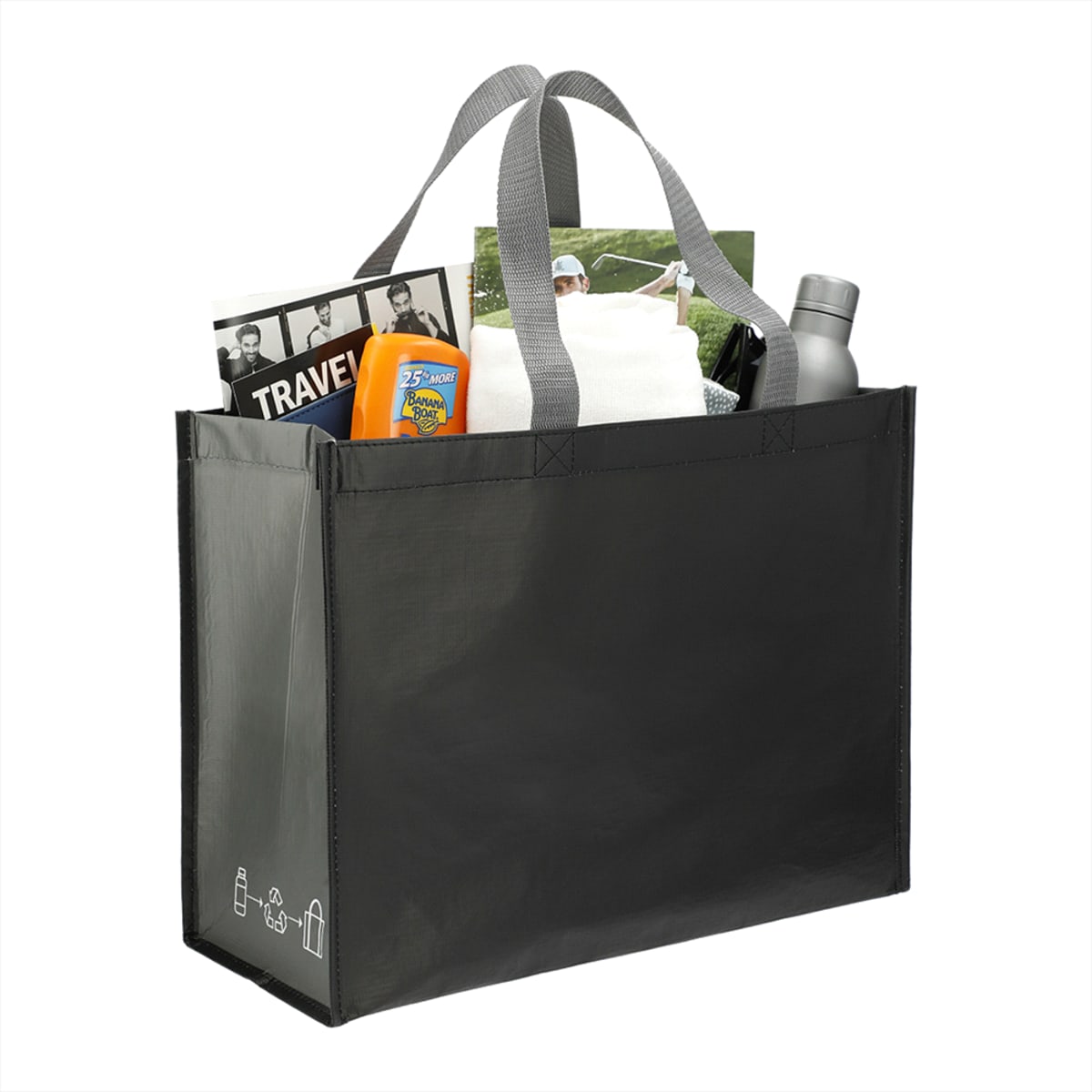 RPET Laminated Matte Non-Woven Shopper Tote