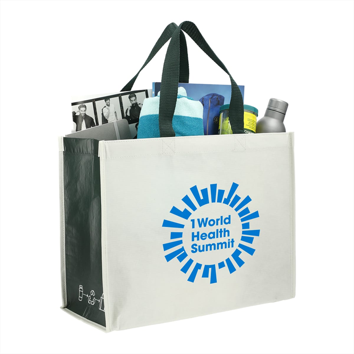 RPET Laminated Matte Non-Woven Shopper Tote