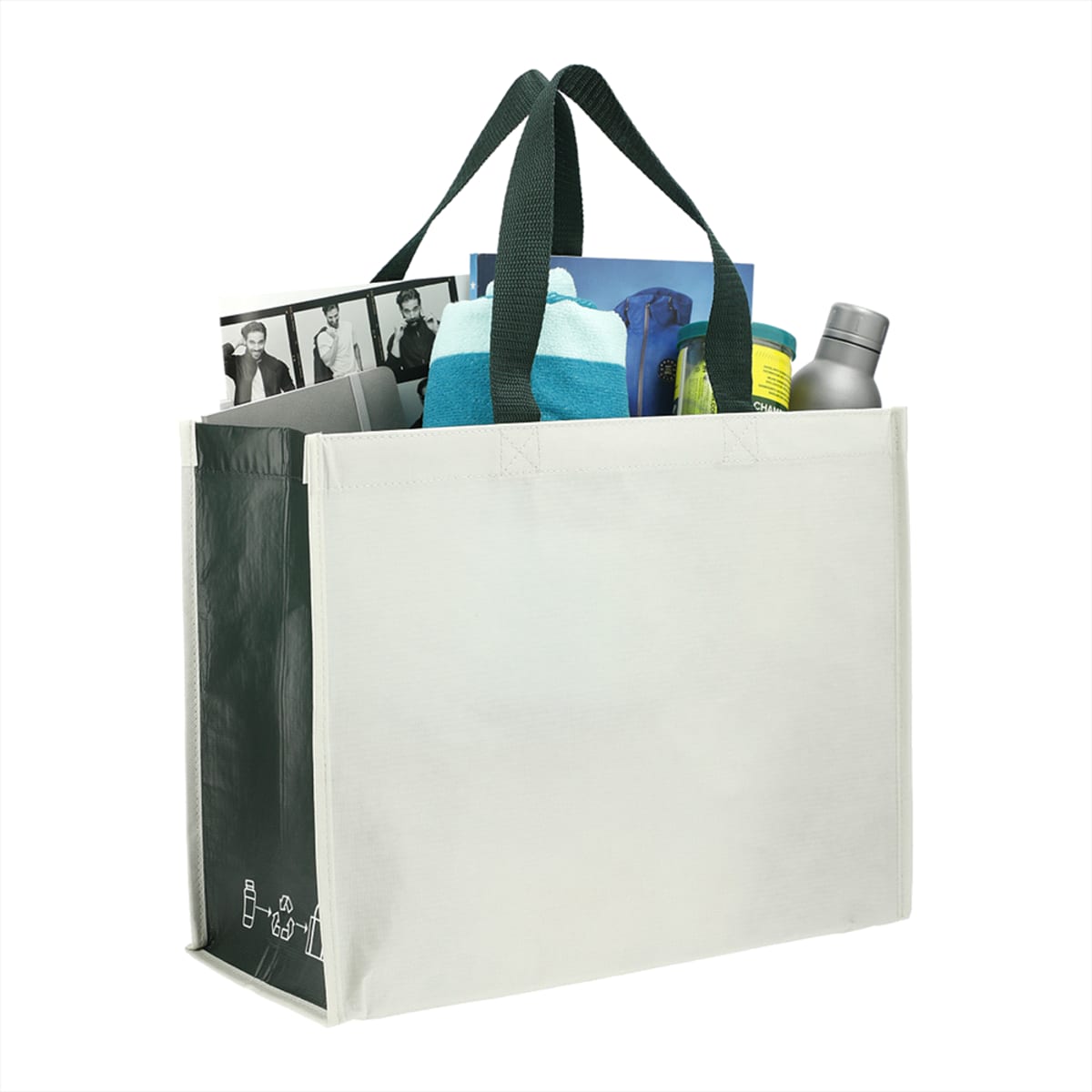 RPET Laminated Matte Non-Woven Shopper Tote