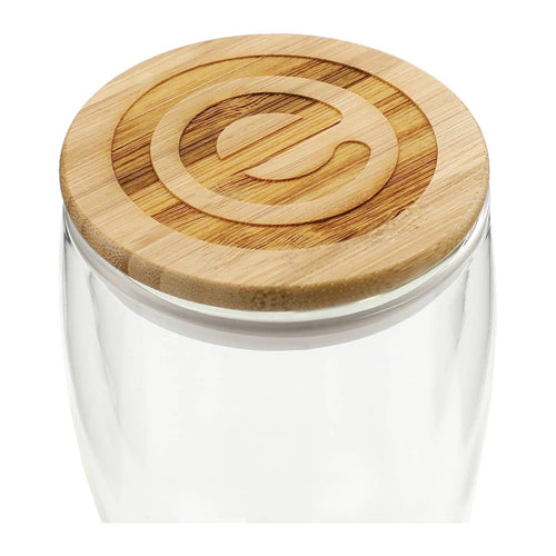 Easton Glass Cup w/ Bamboo Lid 355ml