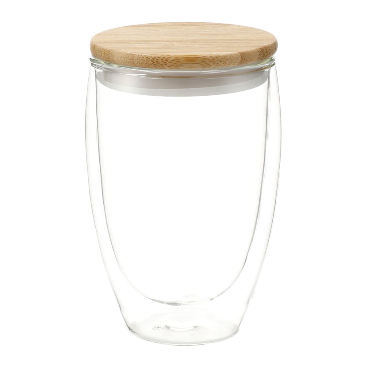 Easton Glass Cup w/ Bamboo Lid 355ml