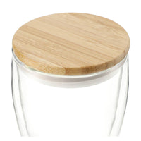Easton Glass Cup w/ Bamboo Lid 355ml