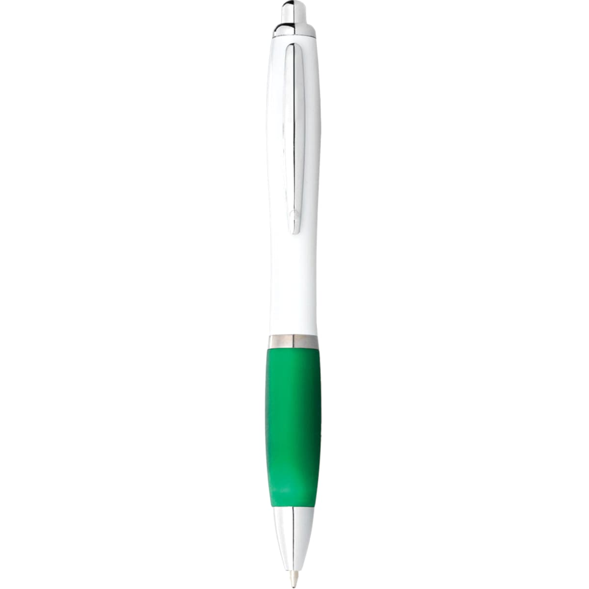 Nash Ballpoint Pen with White Barrel and Coloured Grip