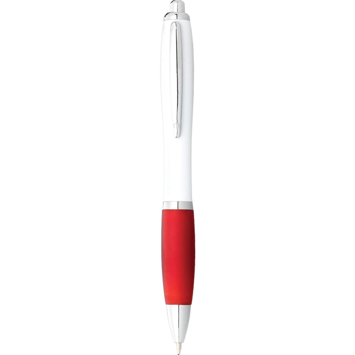 Nash Ballpoint Pen with White Barrel and Coloured Grip