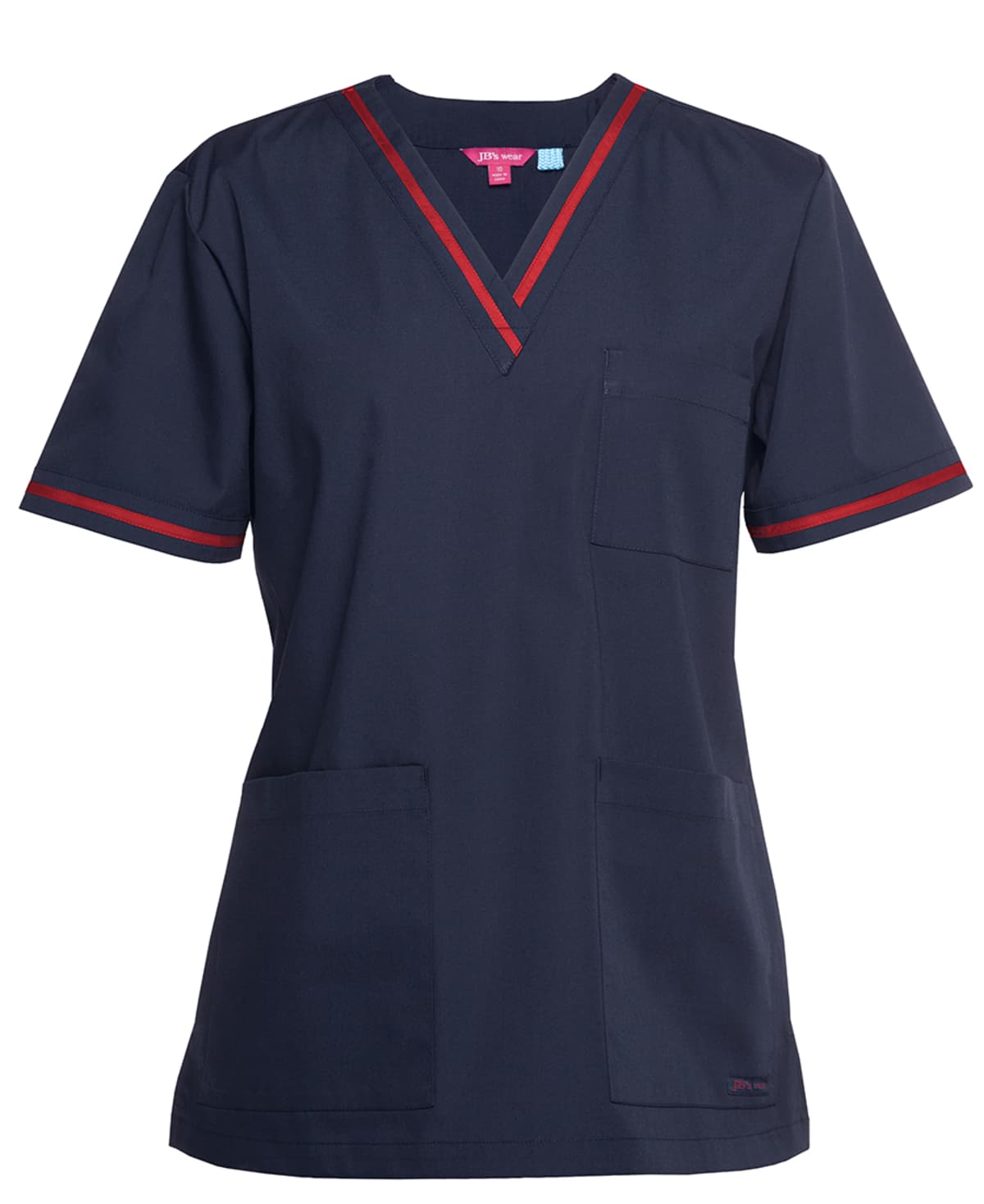 JB's Ladies Contrast Scrubs Top