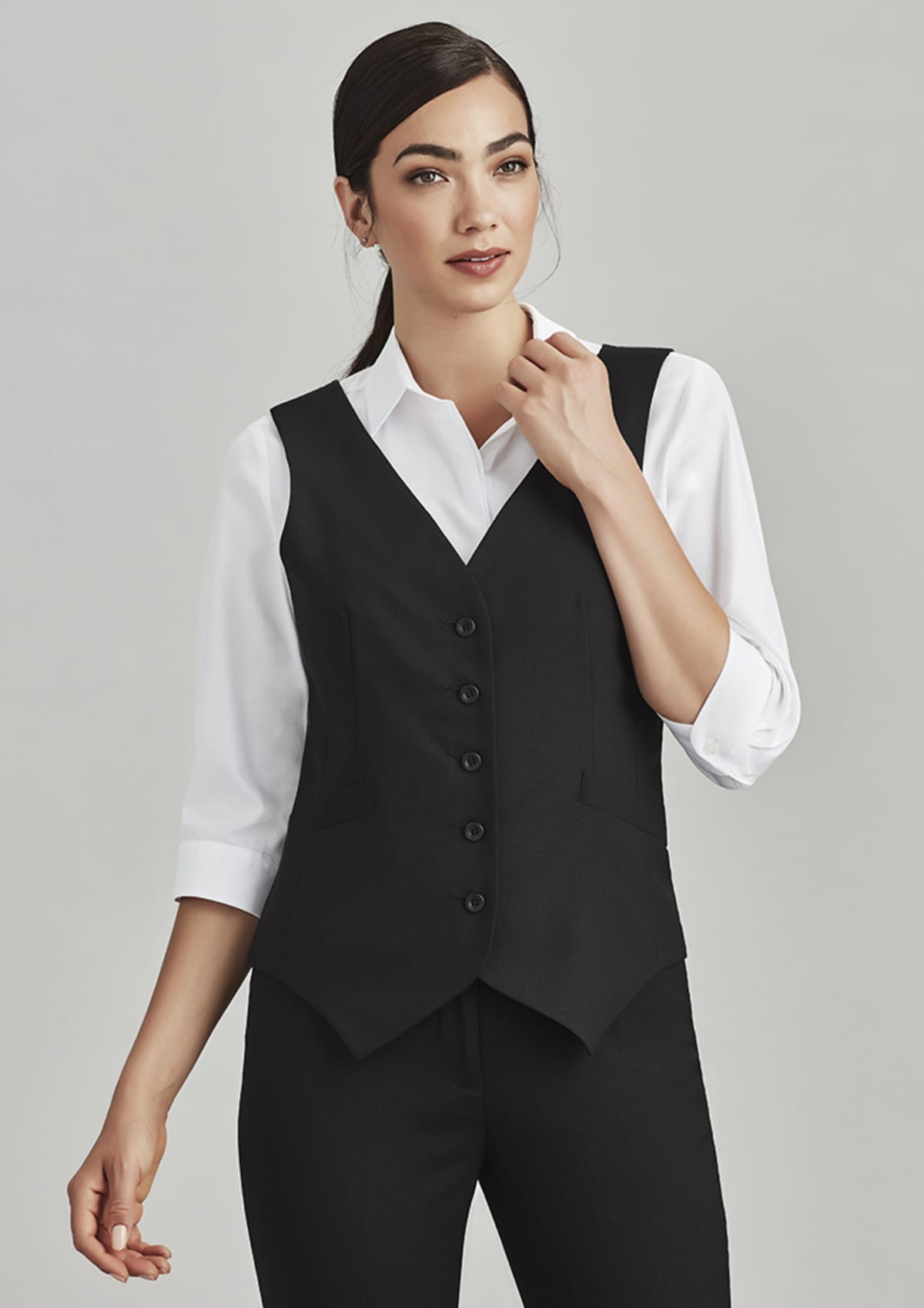 Comfort Wool Stretch Womens Peaked Vest
