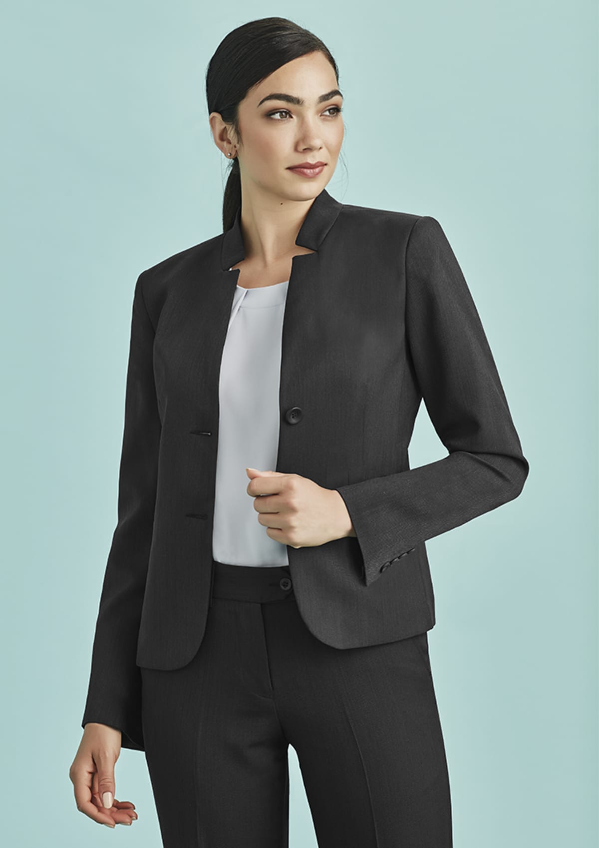 Womens Cool Stretch Short Jacket with Reverse Lapel