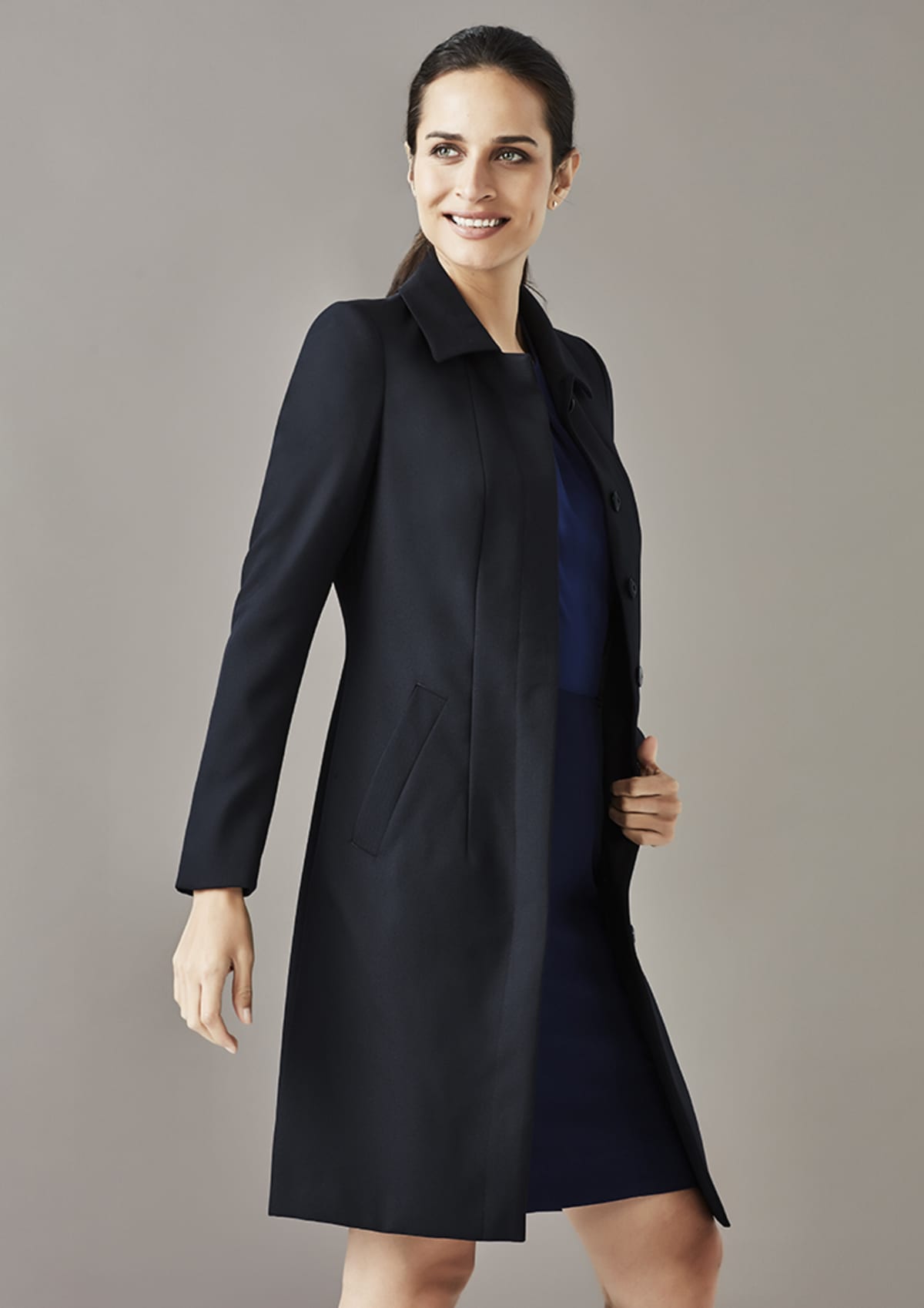 Cavalry Twill Womens Lined Overcoat