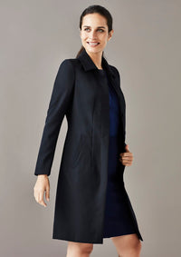 Cavalry Twill Womens Lined Overcoat