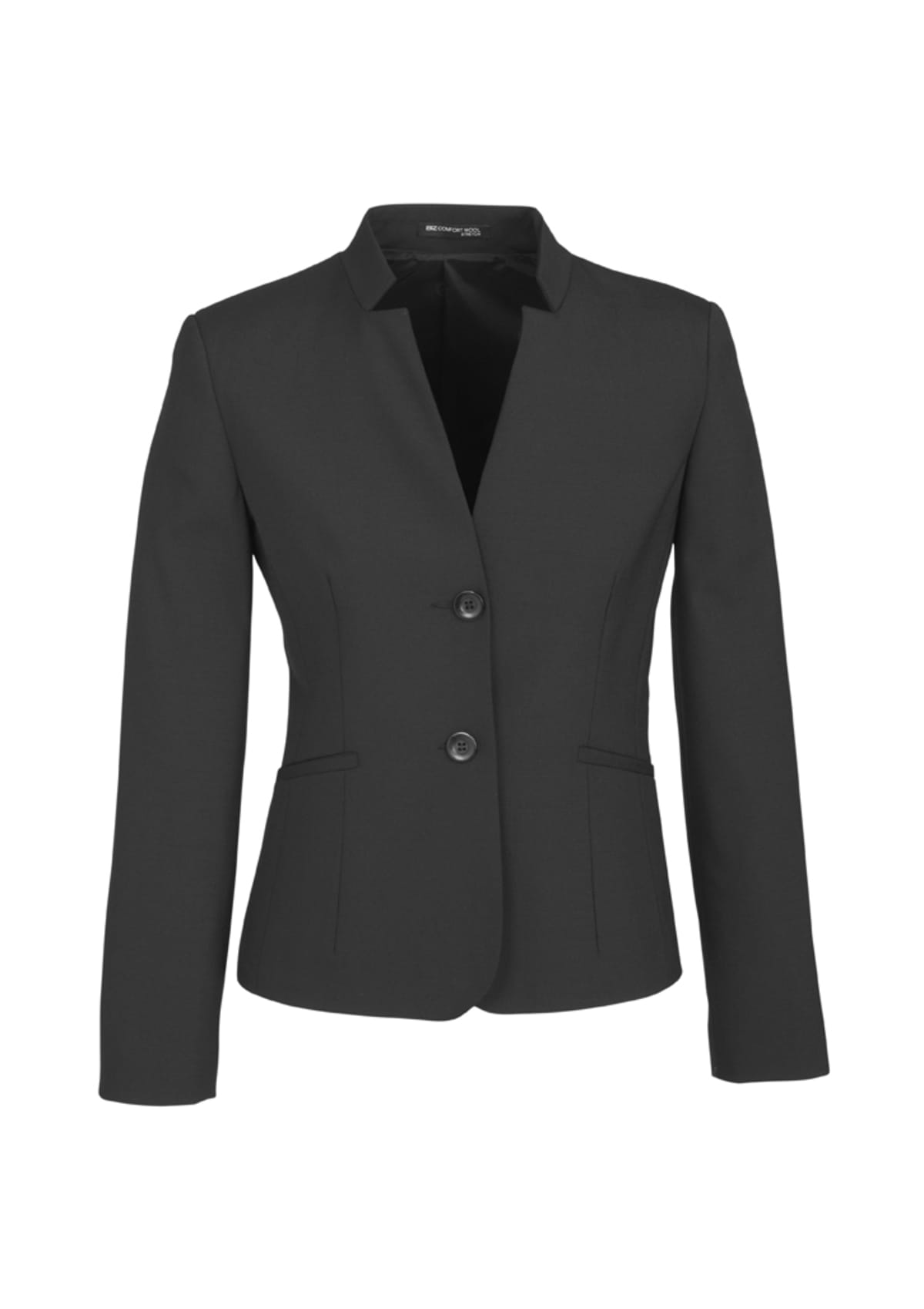 Womens Comfort Wool Stretch Short Jacket with Reverse Lapel