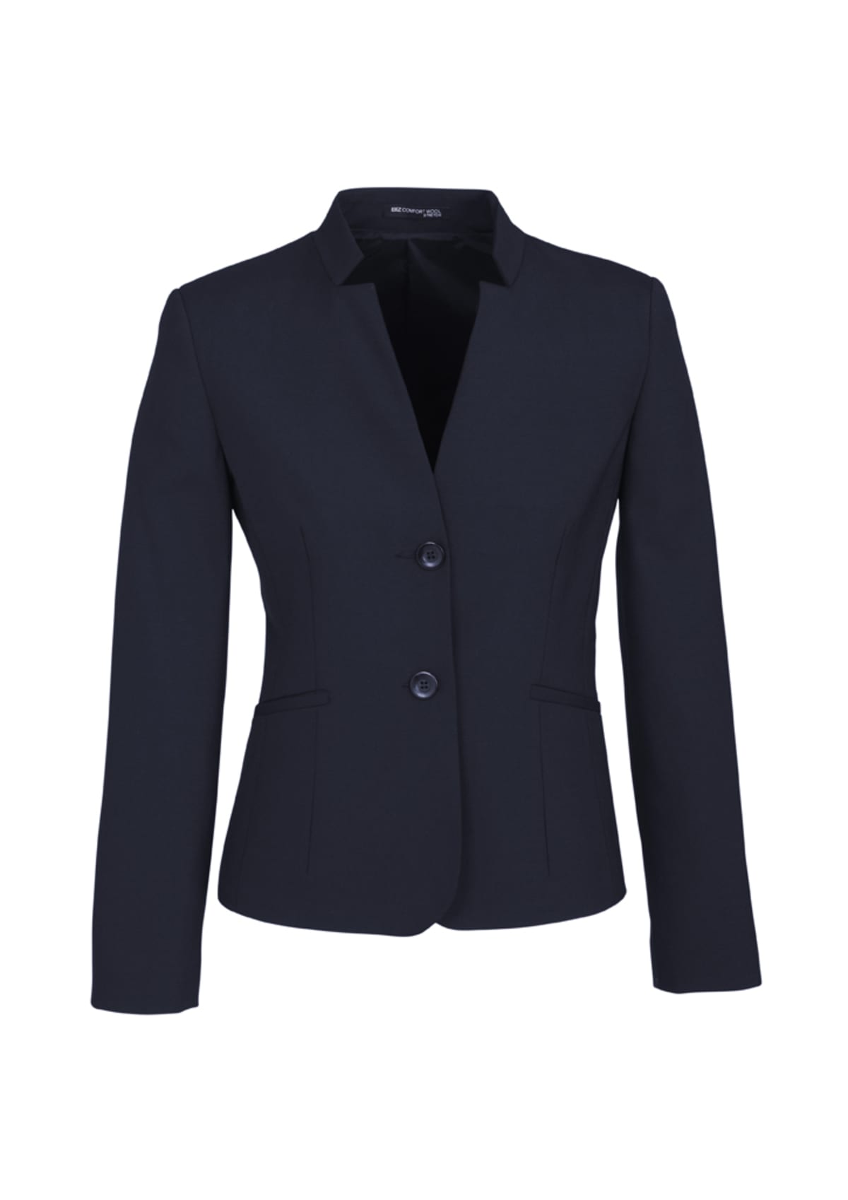 Womens Comfort Wool Stretch Short Jacket with Reverse Lapel