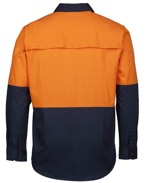 JB's Hi Vis Close Front L/S 150g Work Shirt