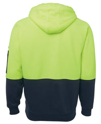 JB's Hi Vis Full Zip Fleecy Hoodie