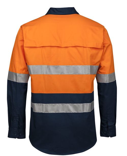 JB's Hi Vis (D+N) Close Front L/S 150g Work Shirt