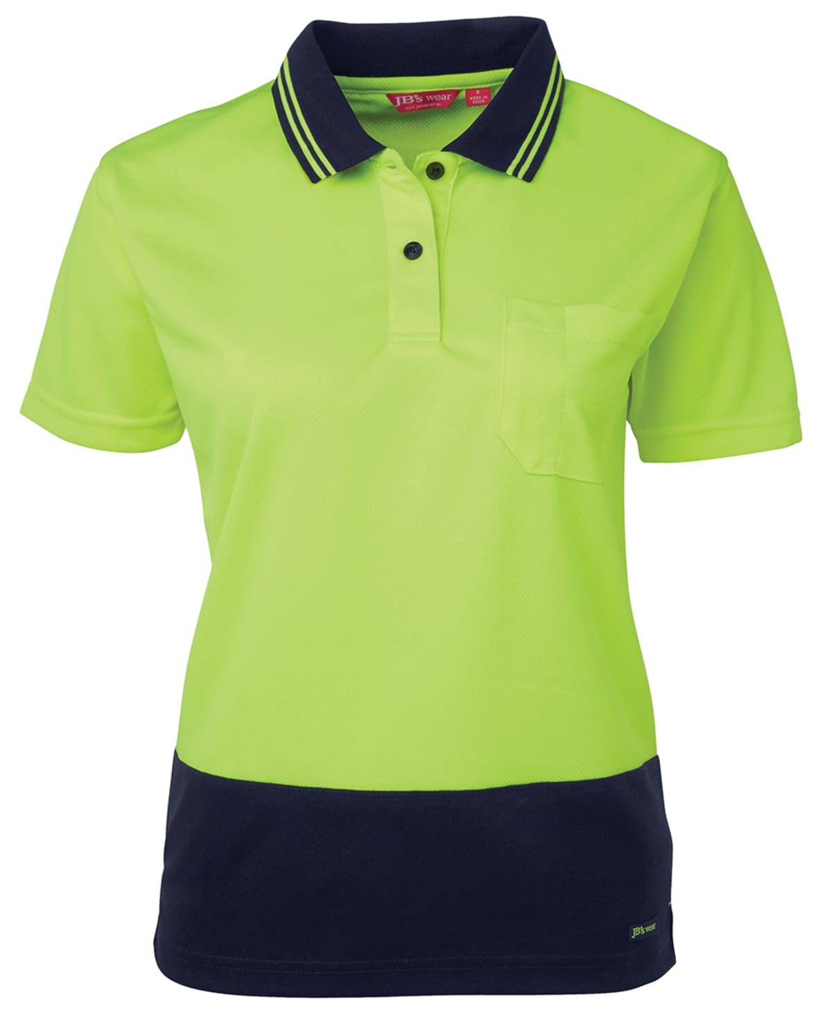 JB's Ladies Hi Vis S/S Comfort Polo