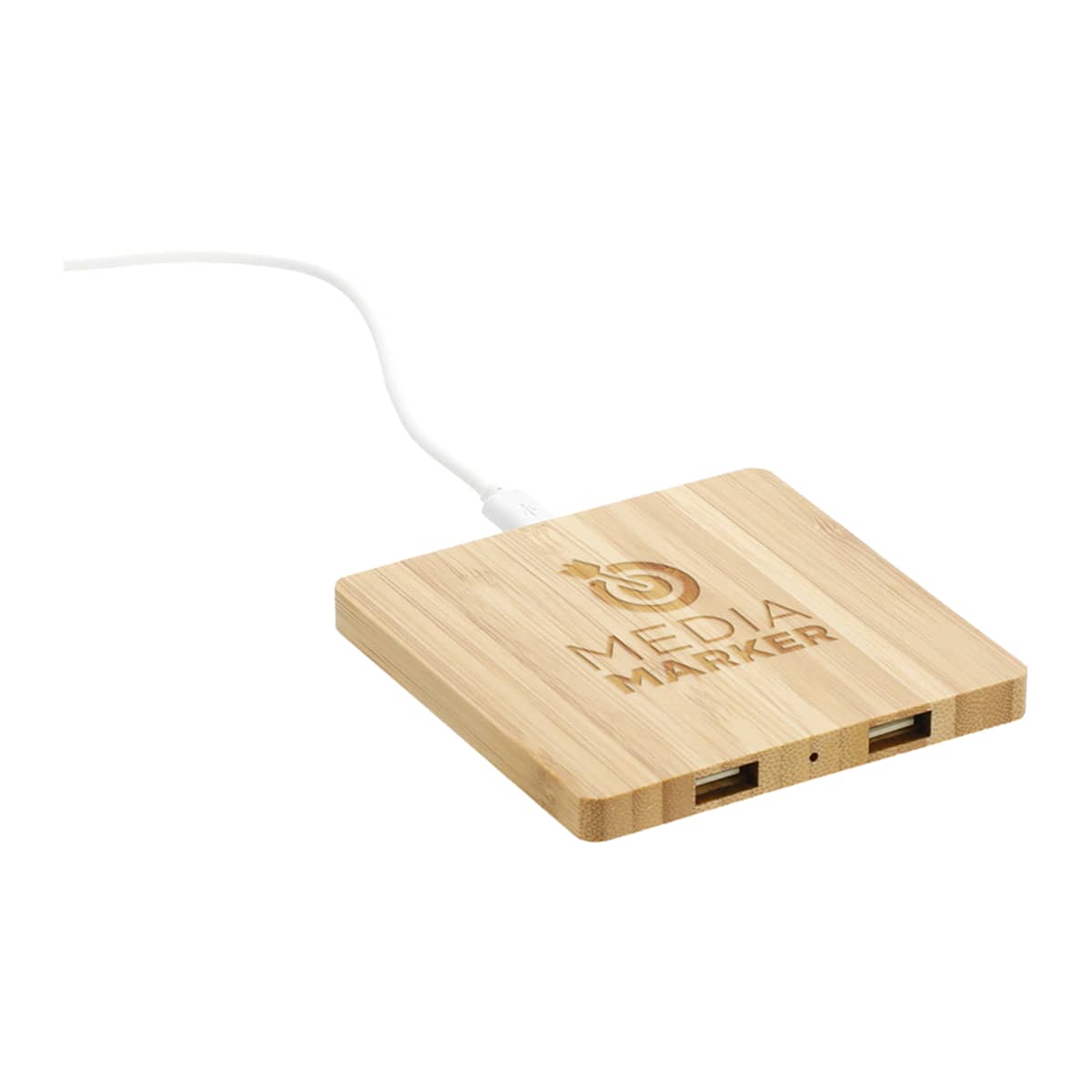 Bamboo Wireless Charging Pad w/ Dual Outputs