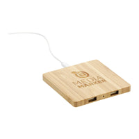 Bamboo Wireless Charging Pad w/ Dual Outputs