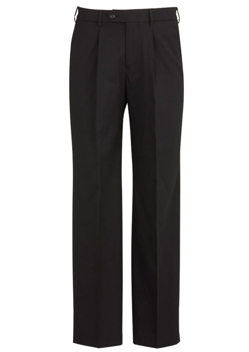 Comfort Wool Stretch Mens One Pleat Pant Stout