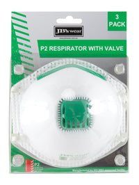 JB's Blister (3pc) P2 Respirator With Valve