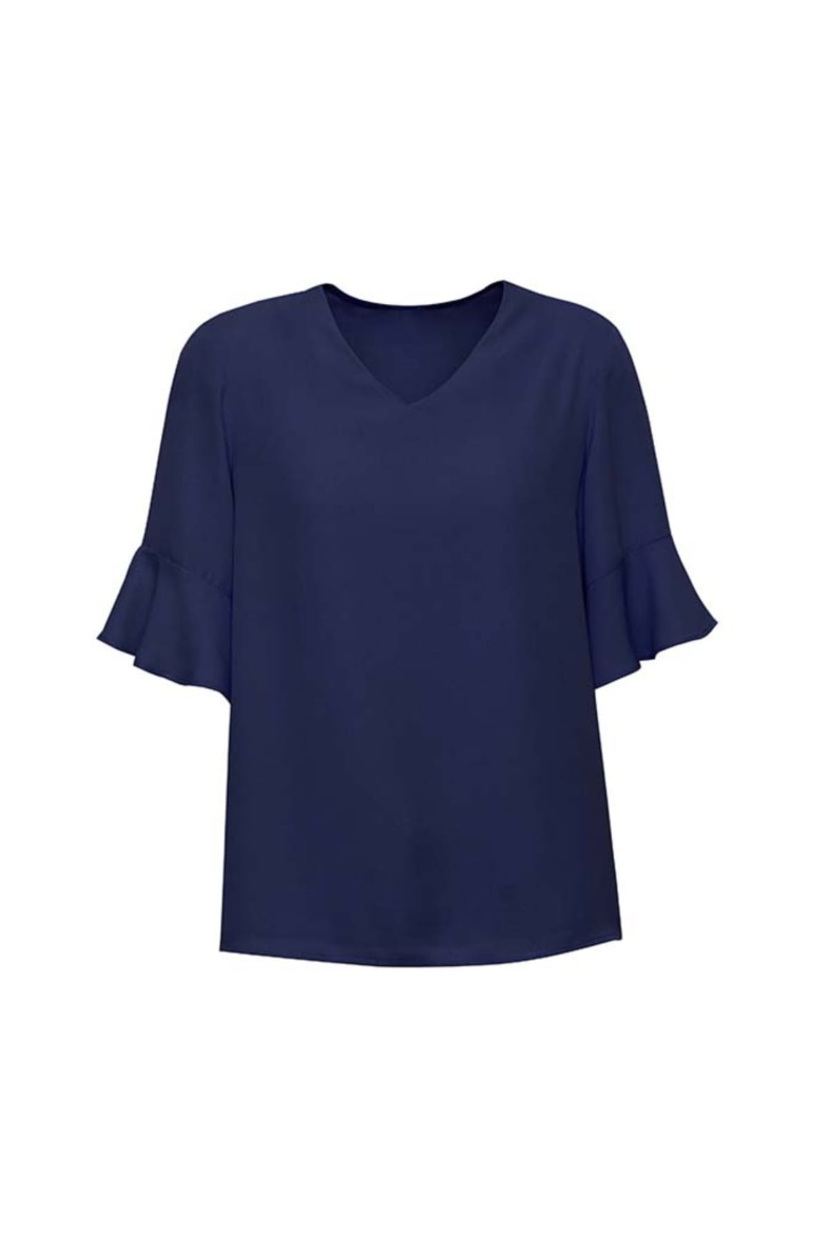 Womens Aria Fluted Sleeve Blouse