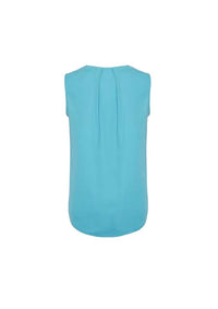 Womens Estelle Sleeveless Pleat Detail Blouse