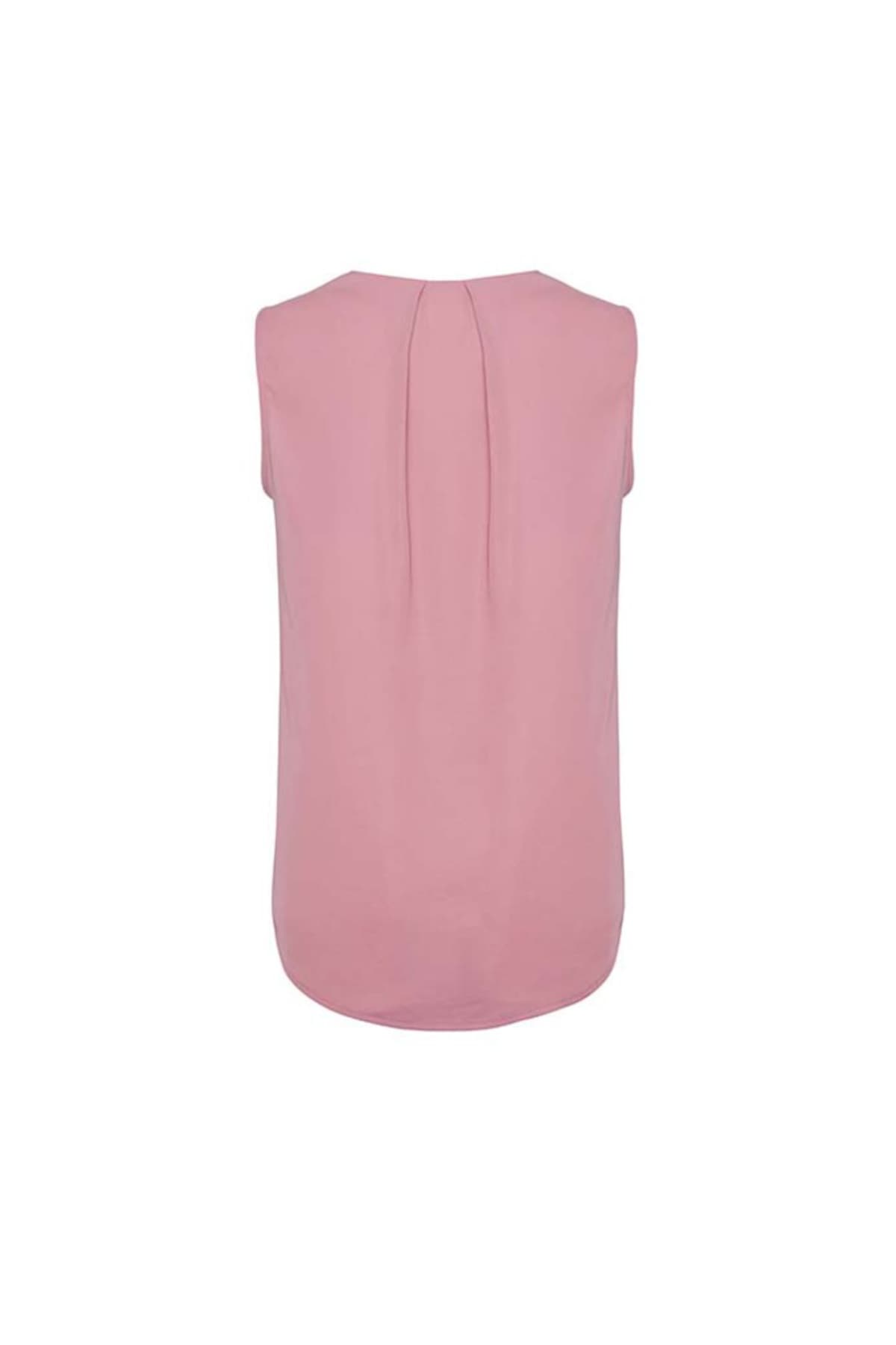 Womens Estelle Sleeveless Pleat Detail Blouse