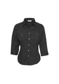 Ladies Brooklyn Roll-Up 3/4 Sleeve Shirt