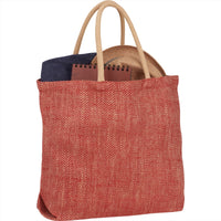 Herringbone Jute Tote 29L