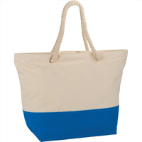 Zippered 12oz Cotton Canvas Rope Tote