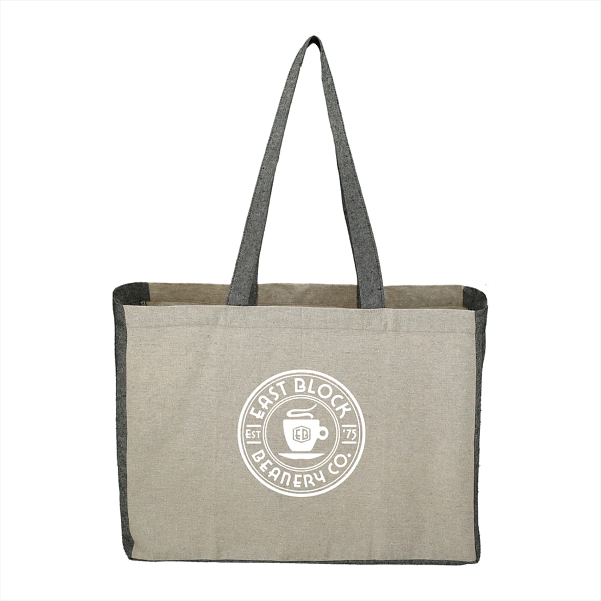 Recycled Cotton Contrast Side Shopper Tote 18L