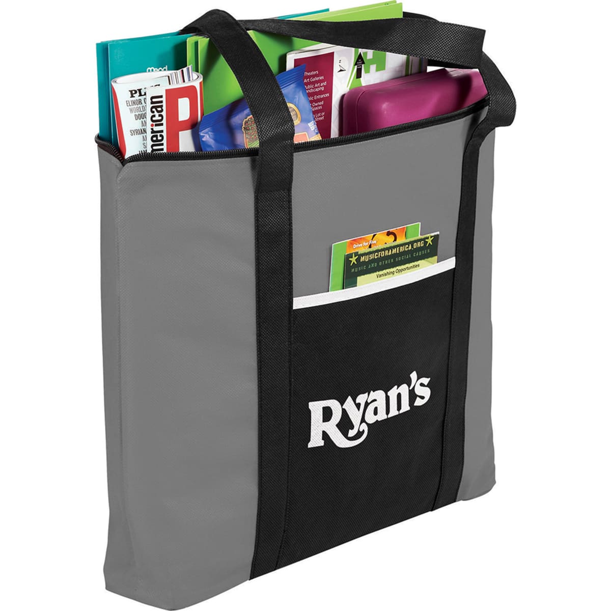 Timeline Non-Woven Zipper Business Tote